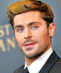 Aesthetic Zac Efron paint by numbers