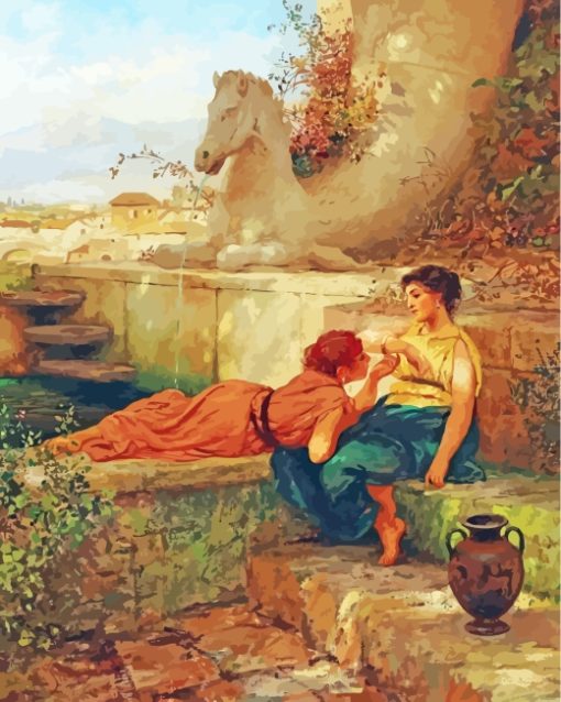 Aesthetics Greece Women paint by numbers