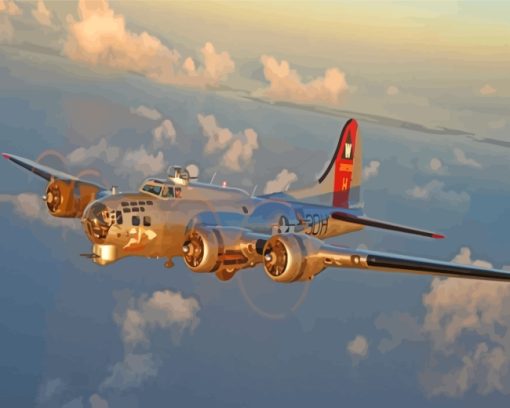 B17 Heavy Bomber paint by numbers