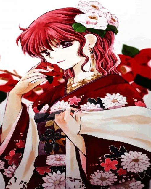 Beautiful Yona With Flowers paint by numbers