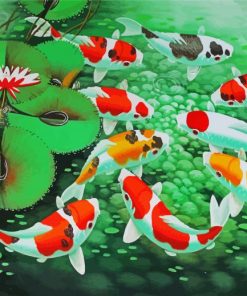Beautiful Koi Fishes paintt by numbers