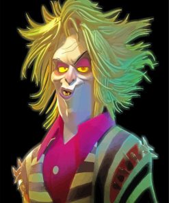 Beetlejuice Character Art paint by numbers
