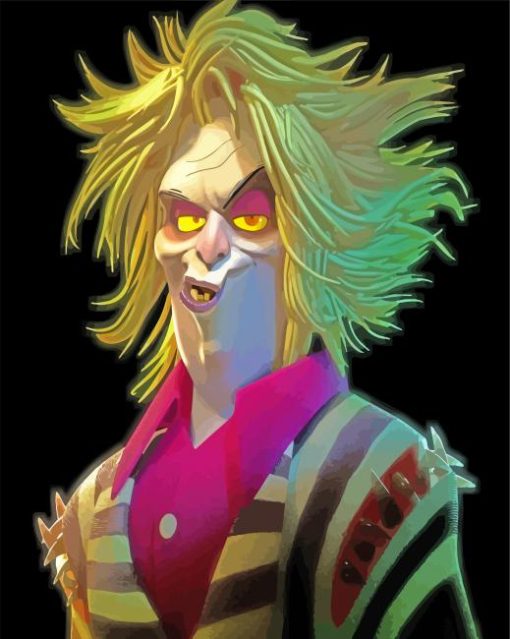Beetlejuice Character Art paint by numbers