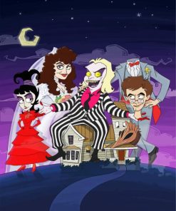 Beetlejuice Family paint by numbers