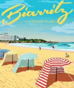 France Biarritz Beach paint by numbers