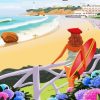 Aesthetic Biarritz Beach paint by numbers