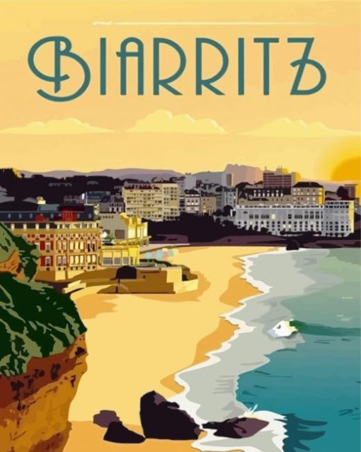 Biarritz Poster paint by numbers