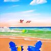 Blue Beach Chairs paint by numbers