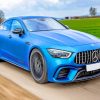 Mercedes Blue Coupe paint by numbers