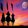 Brave Samurais Silhouettes paint by numbers