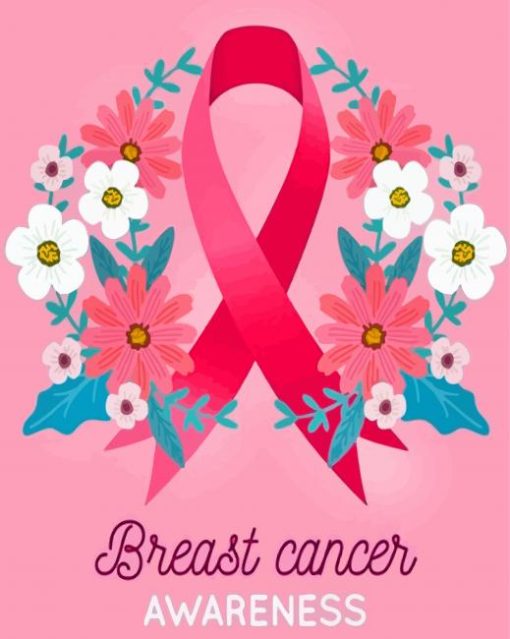 Breast Cancer Awareness Symbol paint by numbers