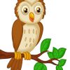 Owl On Branch paint by numbers