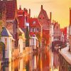Bruges City Buildings paint by numbers