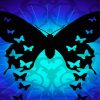 Butterflies Silhouettes paint by numbers