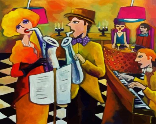 Classy Musicians Band paint by numbers