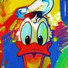 Colorful Donald Duck paint by numbers