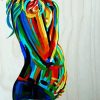 Colorful Pregnant Woman art paint by numbers