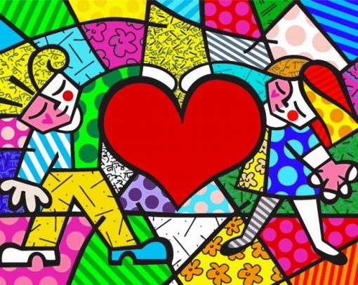Colorful Couple In Love paint by numbers