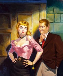Couple Smoking Cigarettes paint by numbers
