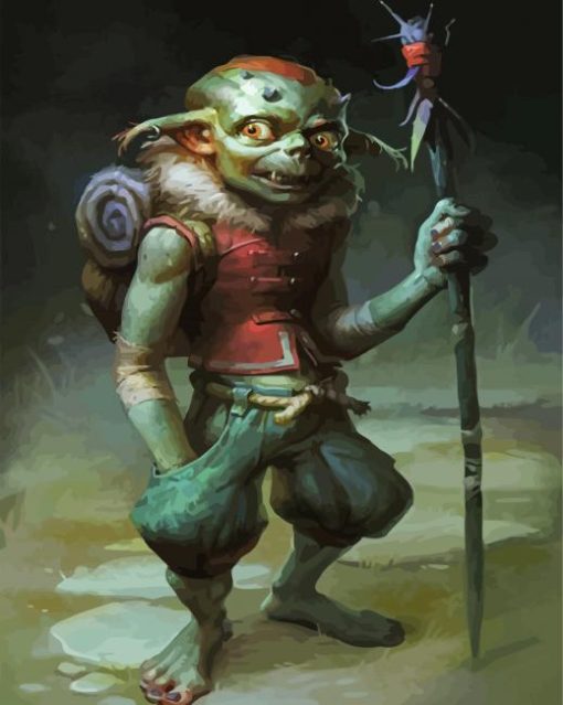 Creepy Monster Goblin paint by numbers