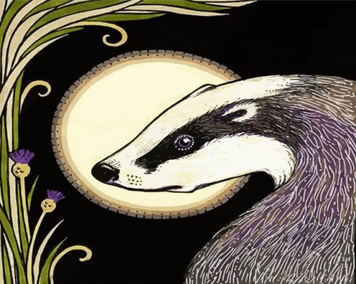 Aesthetic European Badger paint by numbers