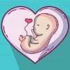 Cute Unborn Illustration paint by numbers