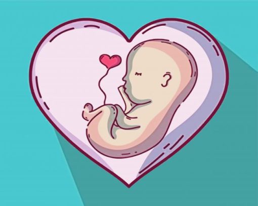 Cute Unborn Illustration paint by numbers