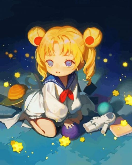 Cute Baby Tsukino paint by numbers