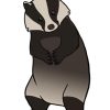 Cute Badger paint by numbers