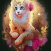 Cute Cat Animal Art paint by numbers