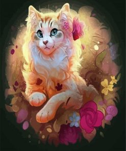Cute Cat Animal Art paint by numbers