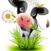 Little Cow With Flower paint by numbers