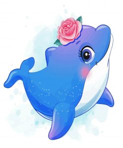 Adorable Dolphin paint by numbers