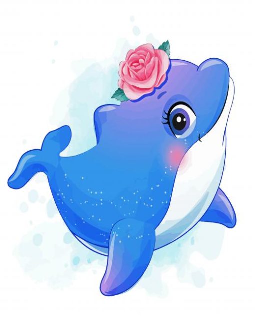 Adorable Dolphin paint by numbers