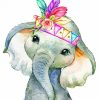 Cute Baby Elephant paint by numbers
