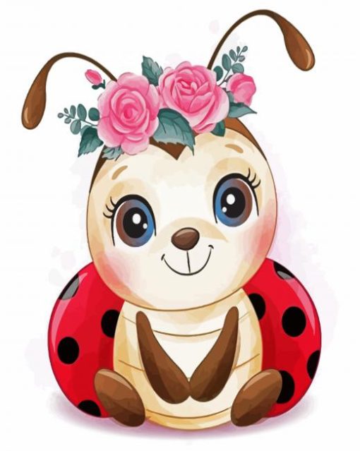 Cute Lady Bird paint by numbers