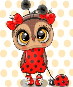 Cute Owl Bug paint by numbers