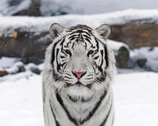 Whitetiger Animal paint by numbers