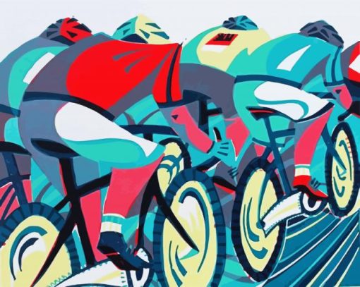 Cycling Illustration paint by numbers