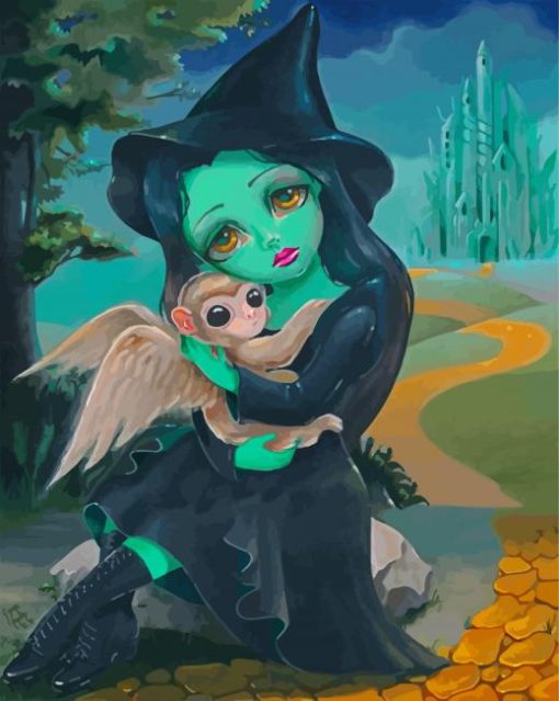 Monkey And Elphaba paint by numbers