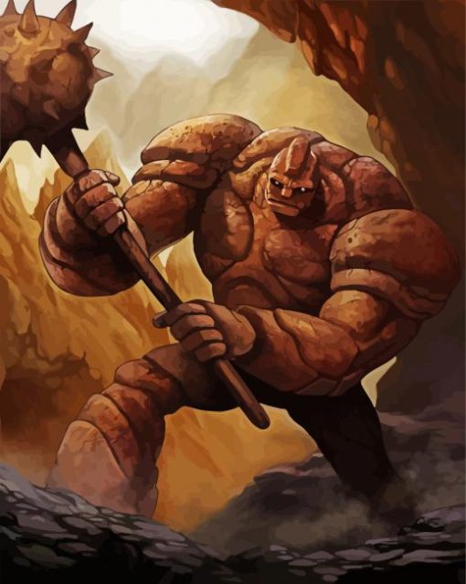 Fantasy Golem paint by numbers