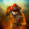 Firefighter Man paint by numbers