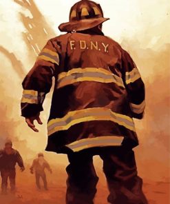 The Fireman Hero paint by numbers