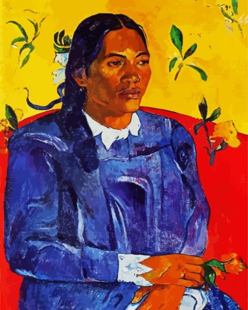 Woman With Flower paint by numbers