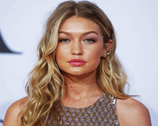 Gorgeous Gigi Hadid paint by numbers