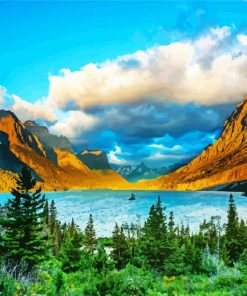 Glacier National Park Landscape paint byb numbers