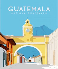 Guatemala Mexico Poster paint by numbers
