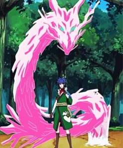 Guren And Crystal Dragon paint by numbers