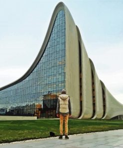Aesthetic Heydar Aliyev Centre paint by numbers