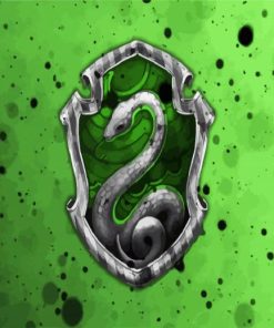 Slytherin Hogwarts Logo paint by numbers